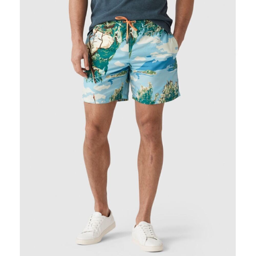Rodd and Gunn Men's Marine Triton Peak Swim Shorts Size SM